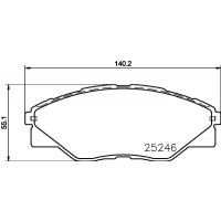 8DB 355 030-101 HELLA Комплект гальмівних колодок дисковий гальм