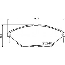 8DB 355 030-101 HELLA Комплект гальмівних колодок дисковий гальм