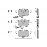 BPVW-1014 AISIN Комплект гальмівних колодок дисковий гальм