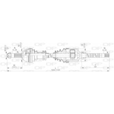 DRS6175.00 OPEN PARTS Привідний вал