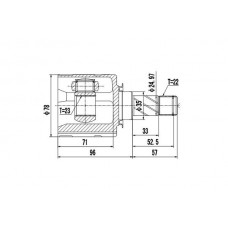 DCV644009 DYNAMATRIX Шарнирный комплект, Привідний вал