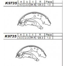 K9735 ASIMCO Комплект гальмівних колодок