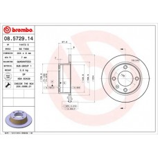 08.5729.14 BREMBO Гальмівний диск