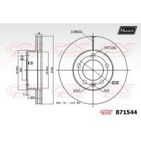 871544 MAXTECH Гальмівний диск