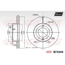 871544 MAXTECH Гальмівний диск