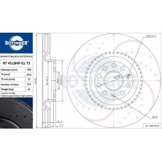 RT 4518HP-GL T5 ROTINGER Гальмівний диск