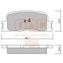 704-17187 IAP QUALITY PARTS Комплект гальмівних колодок дисковий гальм