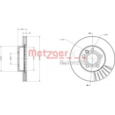 6110093 METZGER Гальмівний диск