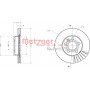 6110093 METZGER Гальмівний диск