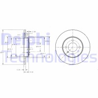 BG2454 DELPHI Гальмівний диск