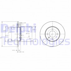 BG2454 DELPHI Гальмівний диск