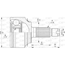 CVJ5774.10 OPEN PARTS Шарнирный комплект, Привідний вал