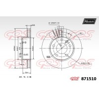 871510 MAXTECH Гальмівний диск