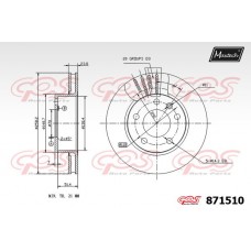 871510 MAXTECH Гальмівний диск