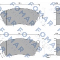 FO 484081 FOMAR Friction Комплект гальмівних колодок дисковий гальм