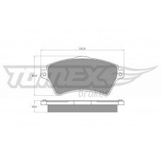 TX 15-39 TOMEX Brakes КомплеК т гальмівних колодок, дискове гальмо