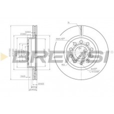 CD7223V BREMSI Гальмівний диск