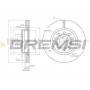 CD7223V BREMSI Гальмівний диск
