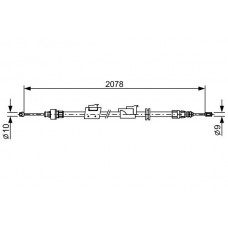 1 987 482 706 BOSCH Тросик, cтояночный тормоз