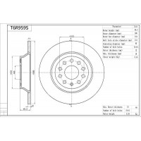 T6R959S AISIN Гальмівний диск
