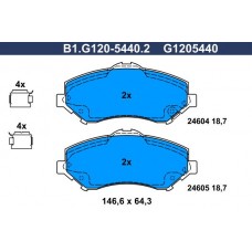 B1.G120-5440.2 GALFER КомплеК т гальмівних колодок, дискове гальмо
