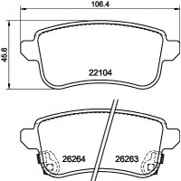 8DB 355 040-811 HELLA КомплеК т гальмівних колодок, дискове гальмо