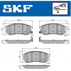 VKBP 80327 A SKF Комплект гальмівних колодок дисковий гальм
