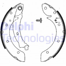 LS1838 DELPHI Комплект гальмівних колодок