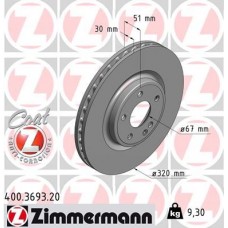 400.3693.20 ZIMMERMANN Гальмівний диск