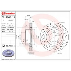 09.A966.1X BREMBO Гальмівний диск