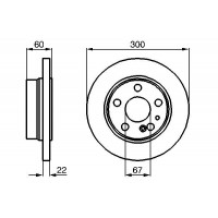 0 986 478 566 BOSCH Гальмівний диск