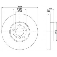8DD 355 127-631 HELLA PAGID Гальмівний диск