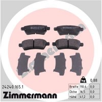 24240.165.1 ZIMMERMANN Комплект гальмівних колодок дисковий гальм