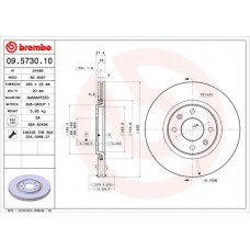 09.5730.10 BREMBO Гальмівний диск