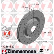 400.3685.20 ZIMMERMANN Гальмівний диск