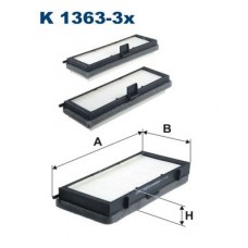 Фільтр повітря у внутрішньому просторі FILTRON K 1363-3x