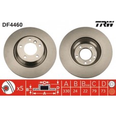 DF4460 TRW Гальмівний диск