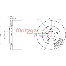 6110708 METZGER Гальмівний диск