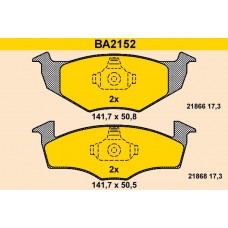 BA2152 BARUM Комплект гальмівних колодок дисковий гальм