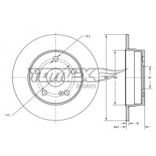 TX 74-05 TOMEX Brakes Гальмівний диск