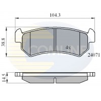 CBP01191 COMLINE Комплект гальмівних колодок дисковий гальм
