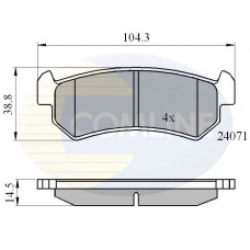 CBP01191 COMLINE Комплект гальмівних колодок дисковий гальм