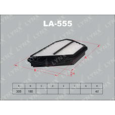 LA-555 LYNXauto Повітряний фільтр