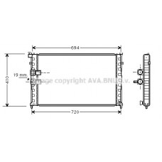 PEA2177 AVA QUALITY COOLING Радіатор охолодження двигуна
