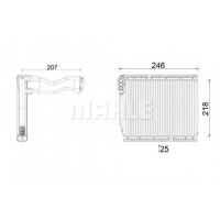 AE 161 000P MAHLE Випарник кондиціонера
