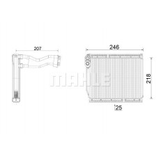 AE 161 000P MAHLE Випарник кондиціонера