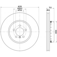 8DD 355 120-831 HELLA Гальмівний диск