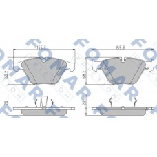 FO 922681 FOMAR Friction Комплект гальмівних колодок дисковий гальм