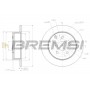 CD7704S BREMSI Гальмівний диск