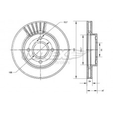 TX 70-43 TOMEX Brakes Гальмівний диск